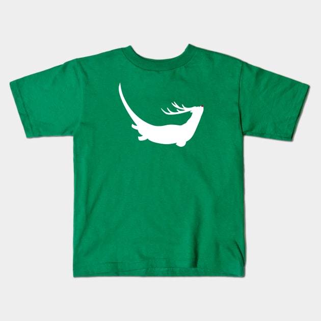 An Otter Type of Reindeer Kids T-Shirt by Ambrosia Salad